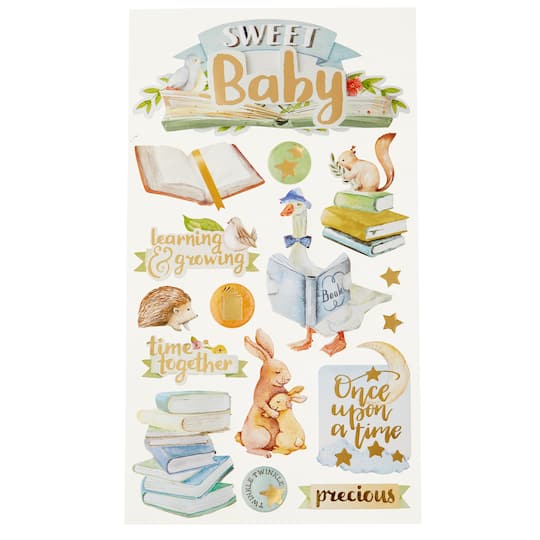 12 Pack: Baby Watercolor Dimensional Stickers by Recollections™